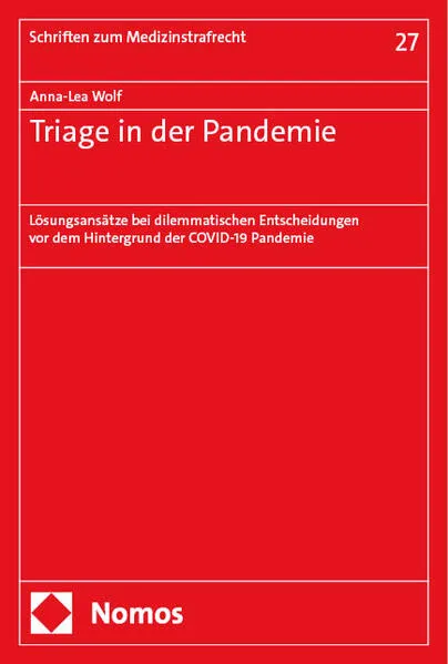 Cover: Triage in der Pandemie