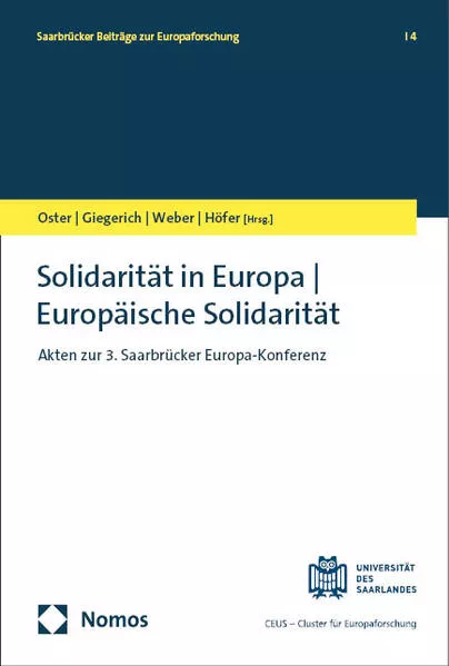 Cover: Solidarität in Europa - Europäische Solidarität